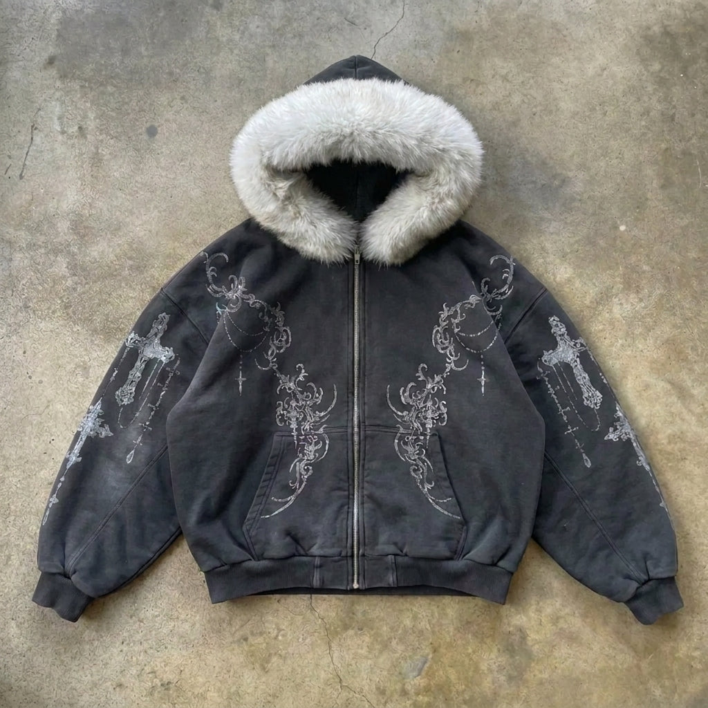 RELIC Fur-Hood Jacket front